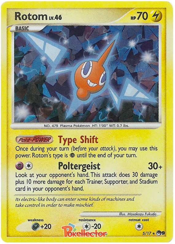 Rotom POP Series 9 5 Pokemon Card