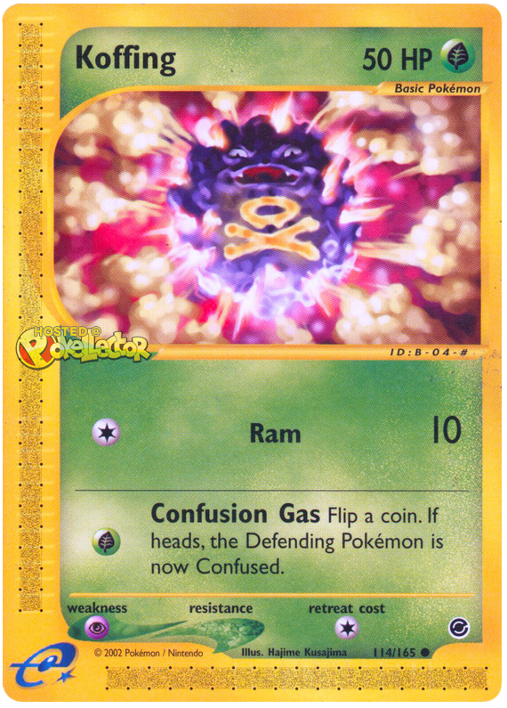 Koffing Expedition 114 Pokemon Card