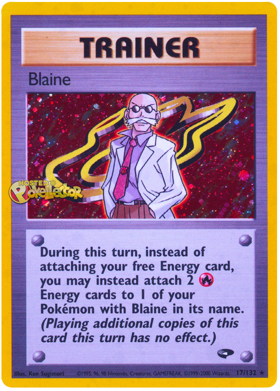Blaine Trainer Rare Pokemon Card Gym Challenge 100/132 