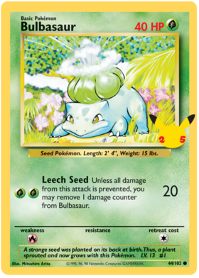 Pokémon Card Database - Base - #44 Bulbasaur