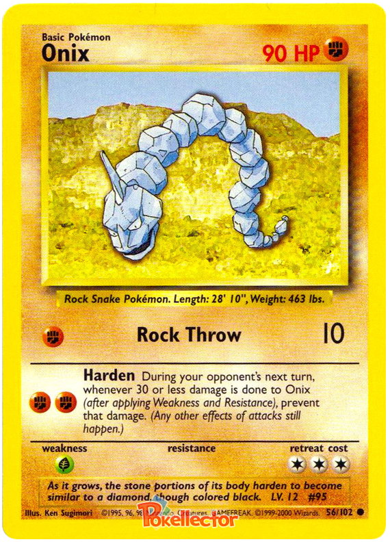 Onix - Base Set (Shadowless) - Pokemon