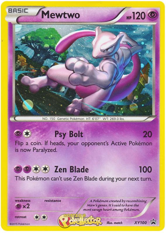 M Mewtwo X Ex Pokemon Card 