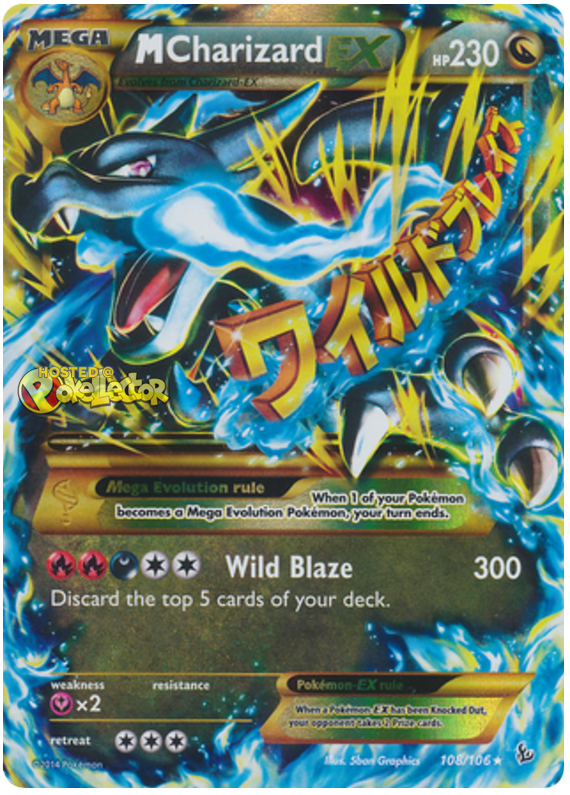 M Charizard EX XY Flashfire 108 Pokemon Card