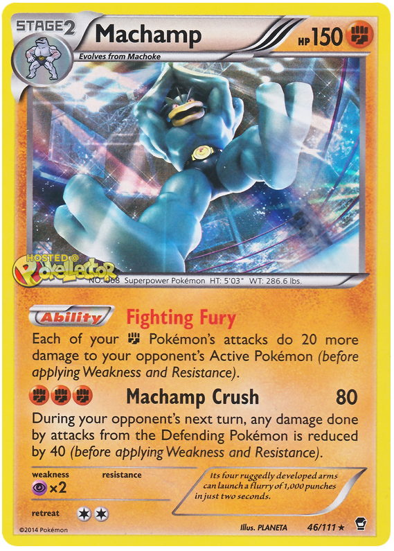 furious fists French designer card pokemon Mackogneur-xy3 46/111 