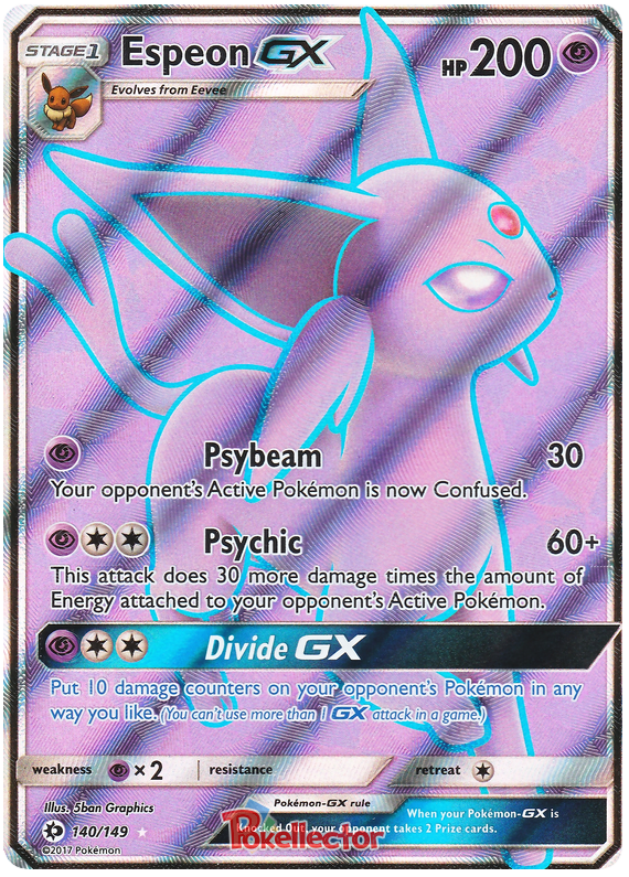 Carta Pokémon Espeon Gx Full Art Sol E Lua