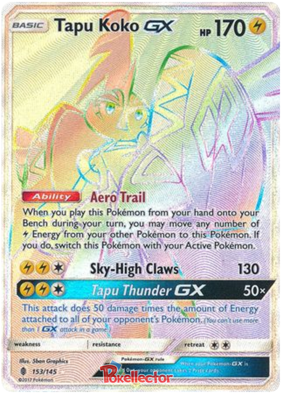 Verified Tapu Koko-GX - Guardians Rising by Pokemon Cards