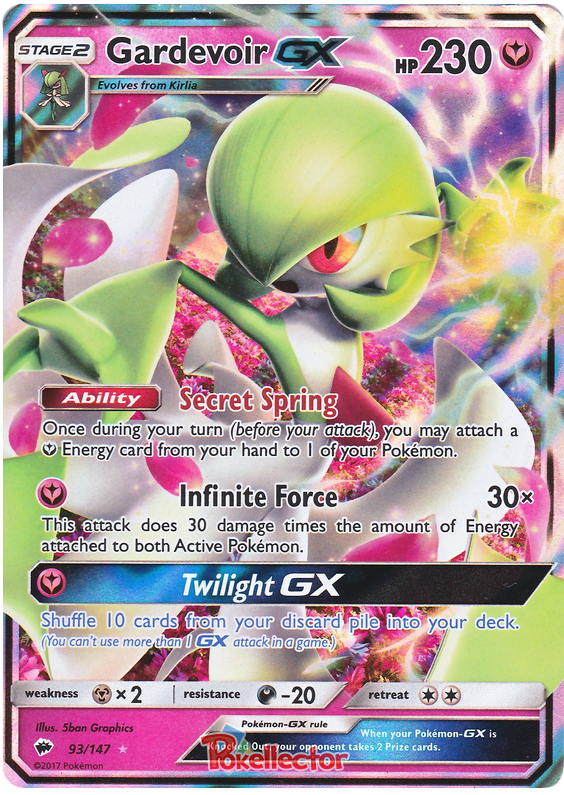 Gardevoir GX UR 2017 Pokemon Sun and Moon Burning Shadows #93 (BGS