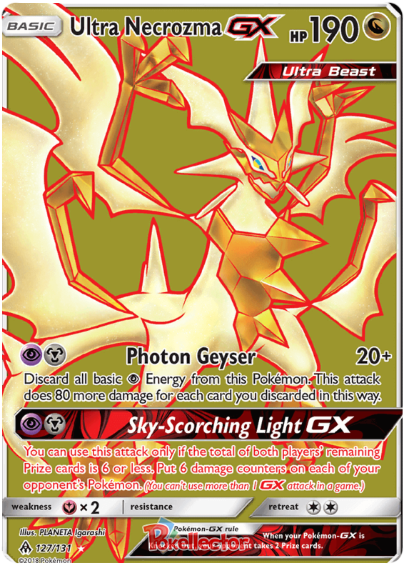 Ultra Necrozma GX Forbidden Light 127 Pokemon Card