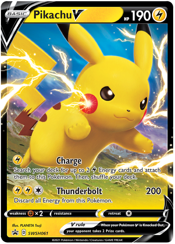 Pikachu V Sword Shield Promos 61 Pokemon Card
