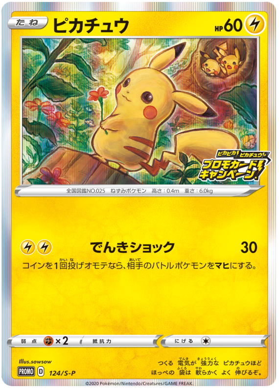 Pikachu Sword Shield Promos 124 Pokemon Card