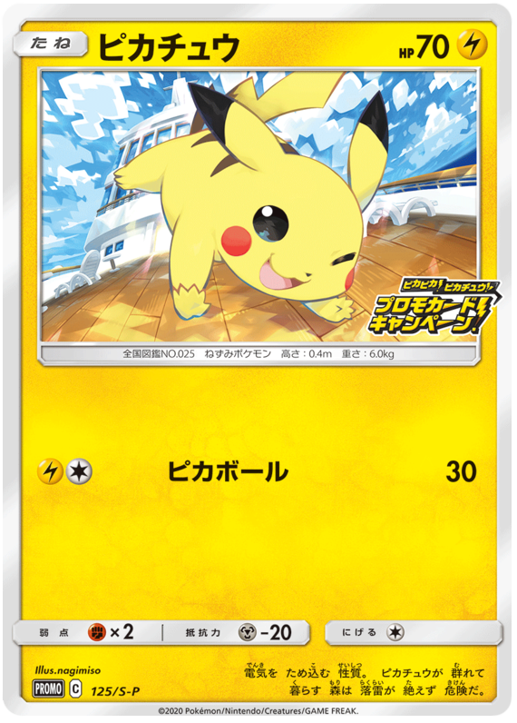 Pikachu Sword Shield Promos 125 Pokemon Card
