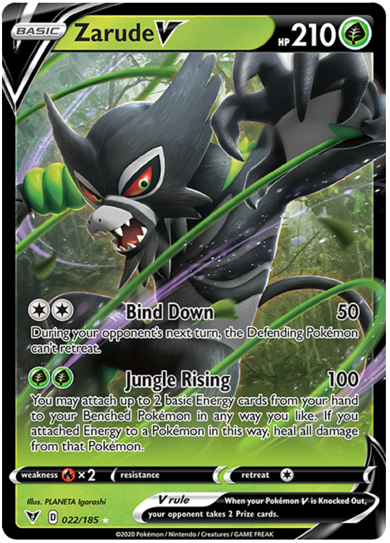 Zarude V Vivid Voltage 22 Pokemon Card