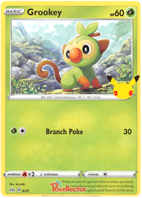 pikachu 25 year anniversary card