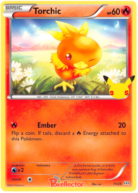 Cartas Pokémon Trading Card McDonald's Edição Especial de 25 anos de Pokémon