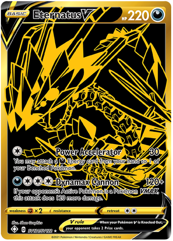 Eternatus V Shining Fates SV121 Pokemon Card