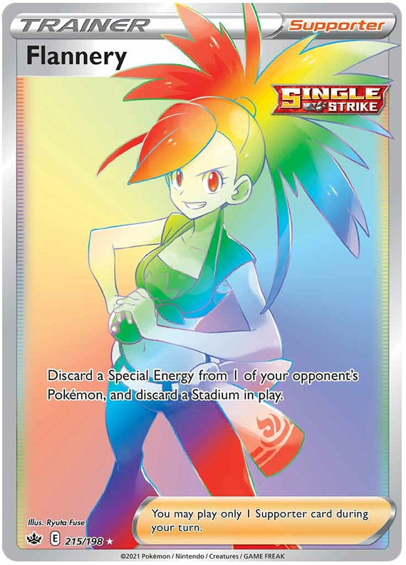 Flannery Chilling Reign 215 Pokemon Card