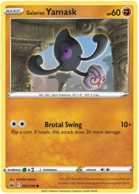 Card Galarian Sirfetch'd 79/198 da coleção Chilling Reign