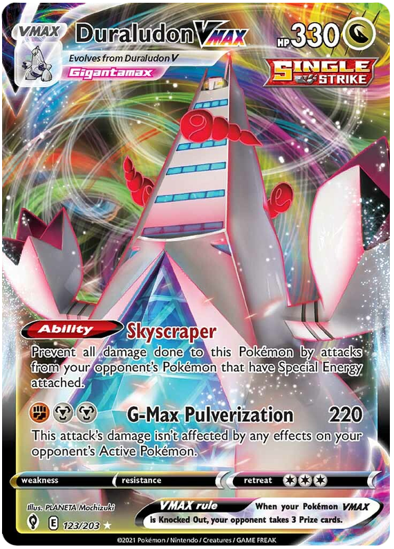 Duraludon VMAX Evolving Skies 123 Pokemon Card