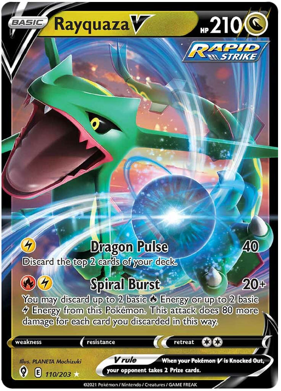 Rayquaza V Evolving Skies Pokemon Card