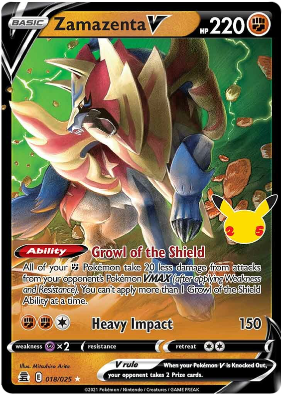 Zamazenta V - Celebrations #18 Pokemon Card