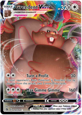 Greedent V - Fusion Strike #217 Pokemon Card