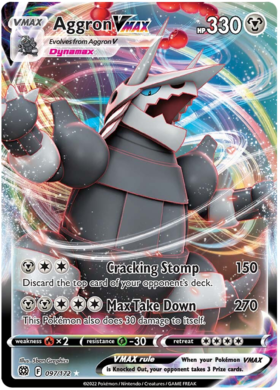 Aggron V Brilliant Stars Pokemon Card