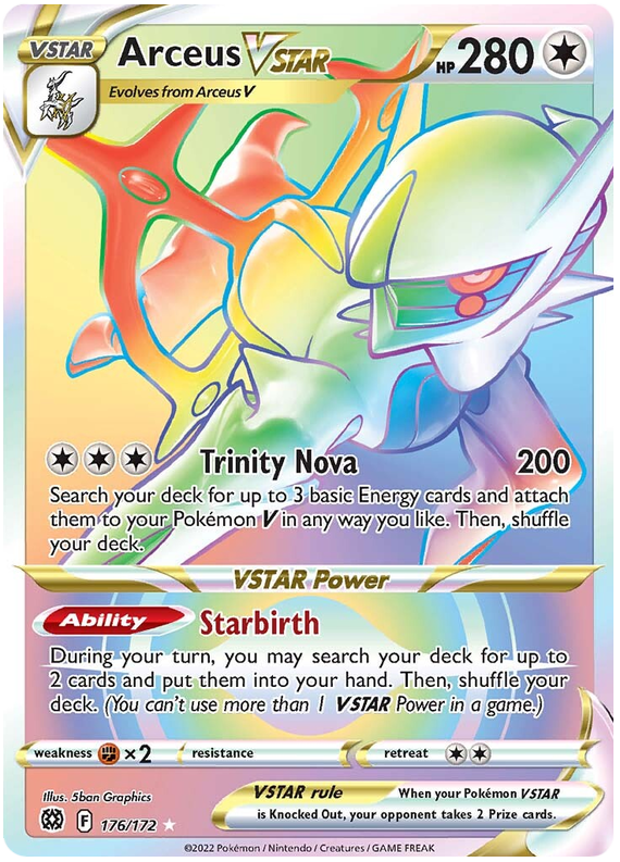 Arceus VSTAR Brilliant Stars 176 Pokemon Card