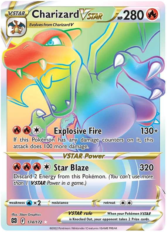 Charizard VSTAR Brilliant Stars 174 Pokemon Card