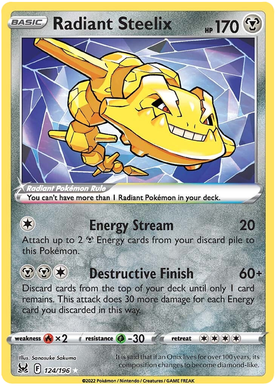 Radiant Steelix - Lost Origin #124 Pokemon Card