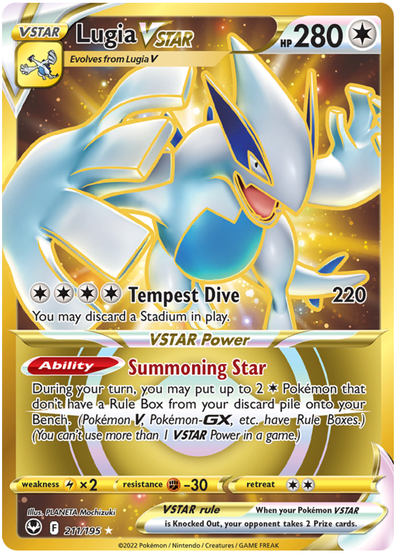 Lugia VSTAR Silver Tempest 211 Pokemon Card