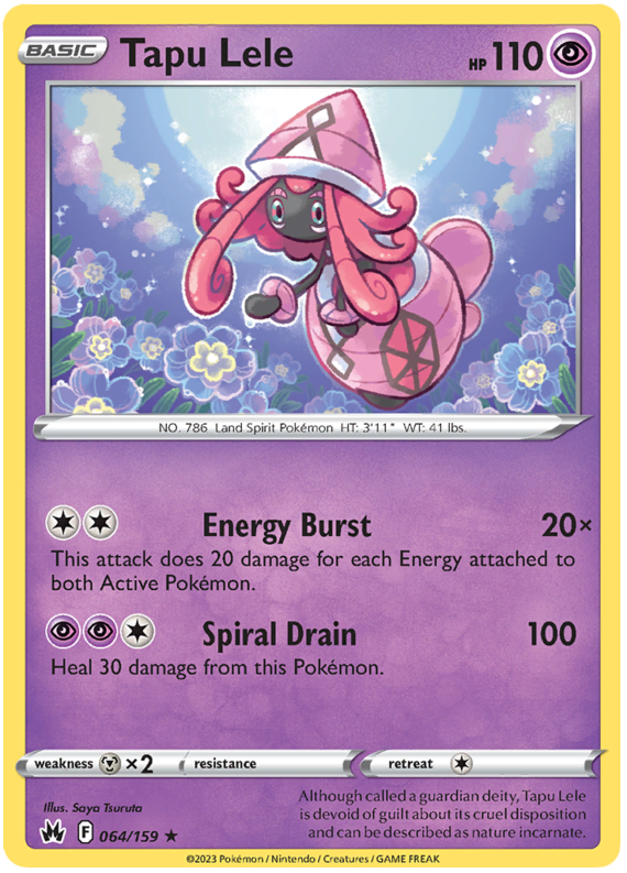 Tapu Lele Crown Zenith 64 Pokemon Card