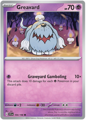 Greavard - Scarlet & Violet #105 Pokemon Card