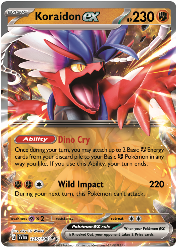Koraidon Ex Scarlet Violet 125 Pokemon Card