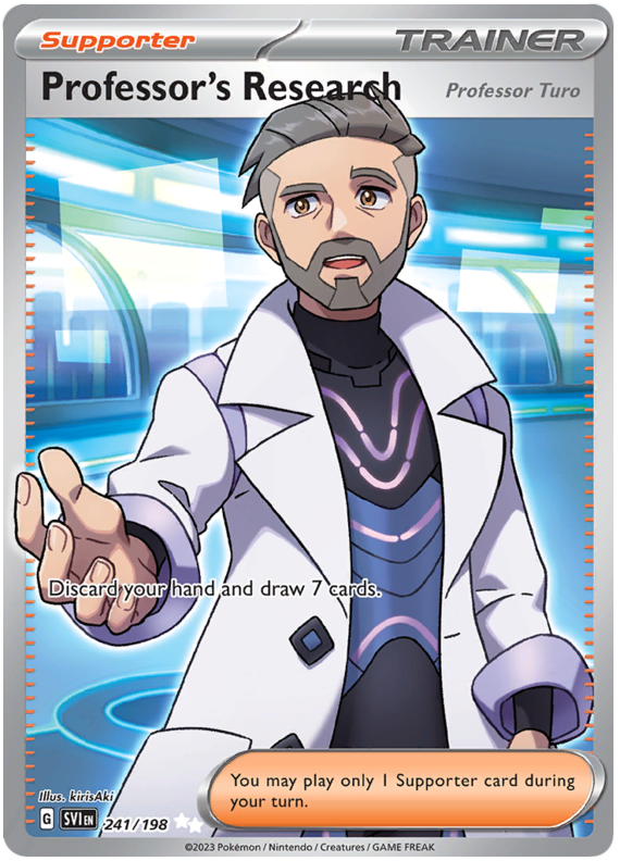 4x Professor's Research (189/198) – Scarlet & Violet Base – Pokemon TCG – Non-Holo – NM