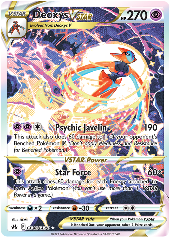 Deoxys VSTAR Crown Zenith Galarian Gallery GG46 Pokemon Card
