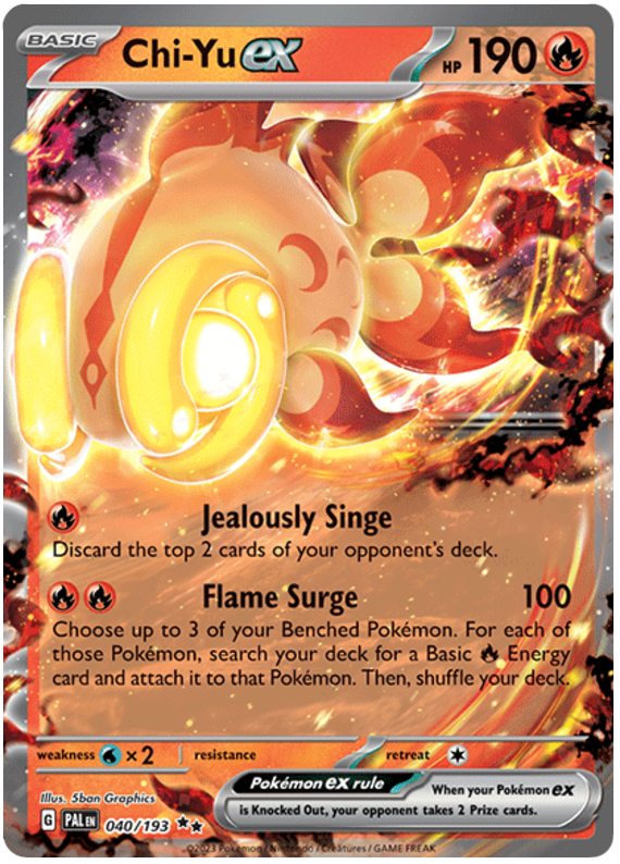 Chi Yu Ex Paldea Evolved 40 Pokemon Card