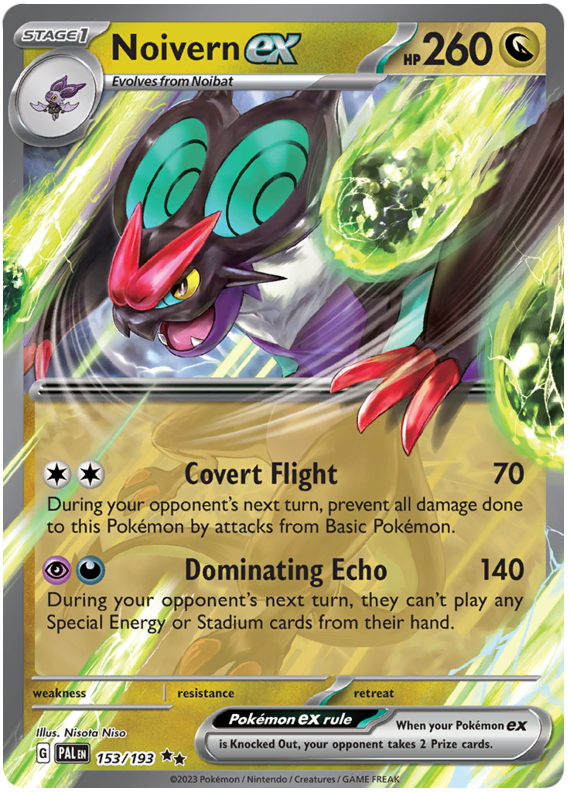Noivern Ex Paldea Evolved 153 Pokemon Card