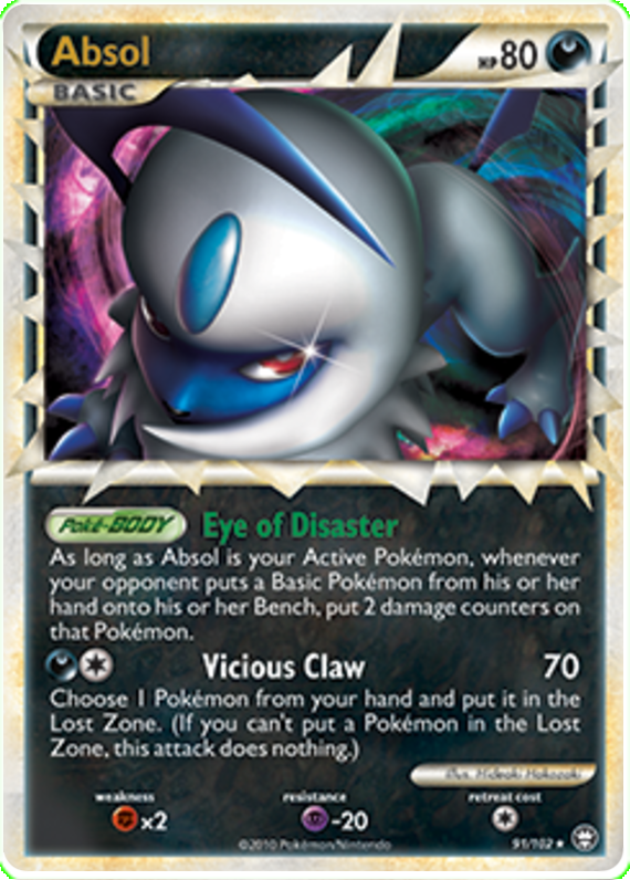 Absol HS Triumphant 91 Pokemon Card