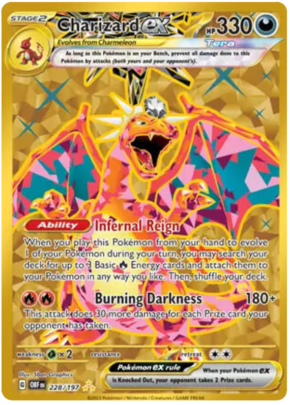 Charizard ex Obsidian Flames 228 Pokemon Card