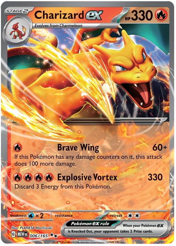 Charizard Ex Scarlet Violet 151 6 Pokemon Card