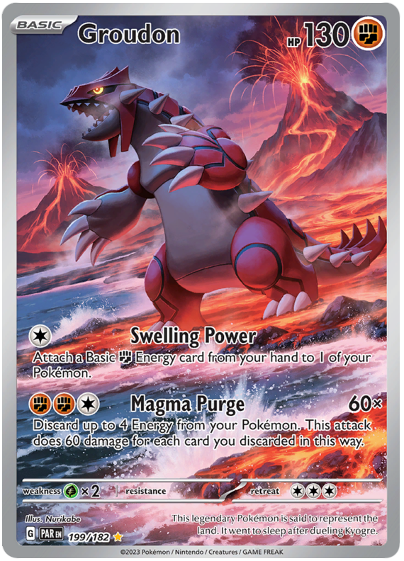 Groudon Paradox Rift 199 Pokemon Card