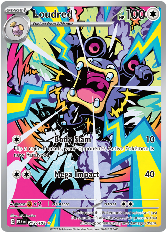 Loudred Paradox Rift 212 Pokemon Card