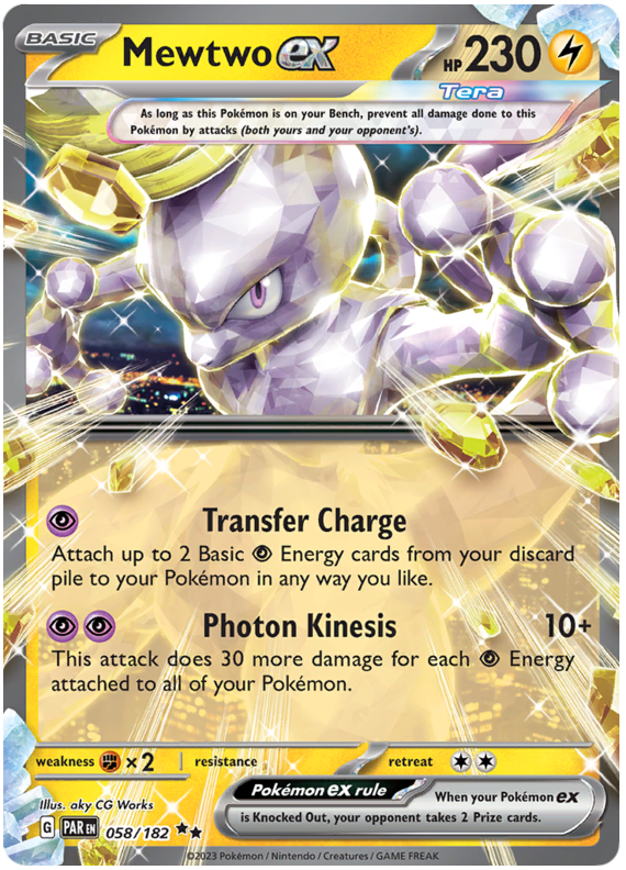 Mewtwo Ex Paradox Rift 58 Pokemon Card