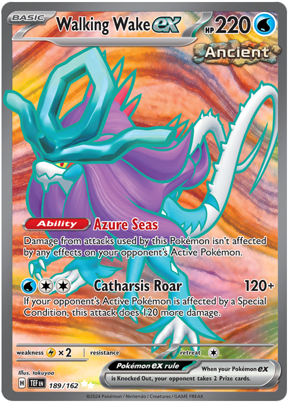 thumbnail image 2 of Walking Wake Ex UR 099/071 – Pokemon Card Japanese SV5K Wild Force, Full Art Holo 2 of 5