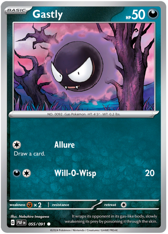 Gastly Paldean Fates 55 Pokemon Card