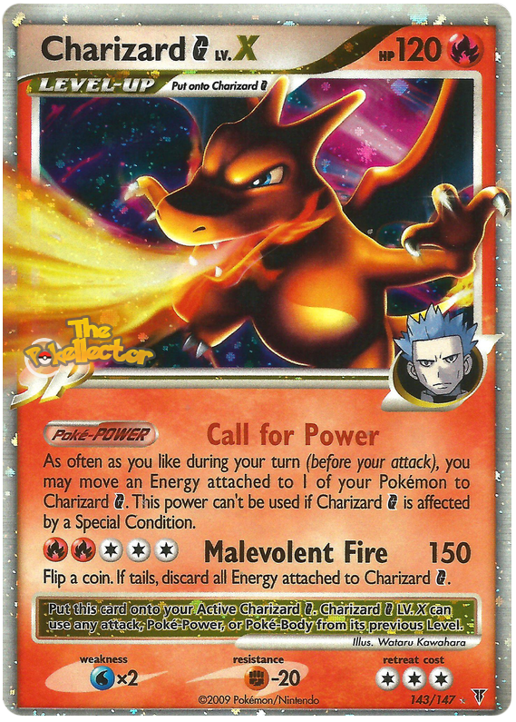 Charizard G Lv X Platinum Supreme Victors 143 Pokemon Card
