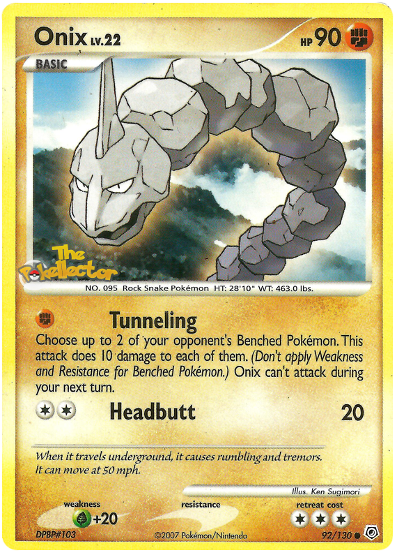 Onix - Diamond & Pearl #92 Pokemon Card