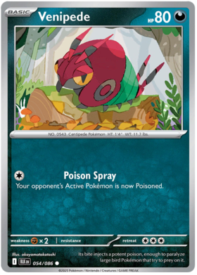 もんき～ずページ Whirlipede - Black Bolt #55 Pokemon Card