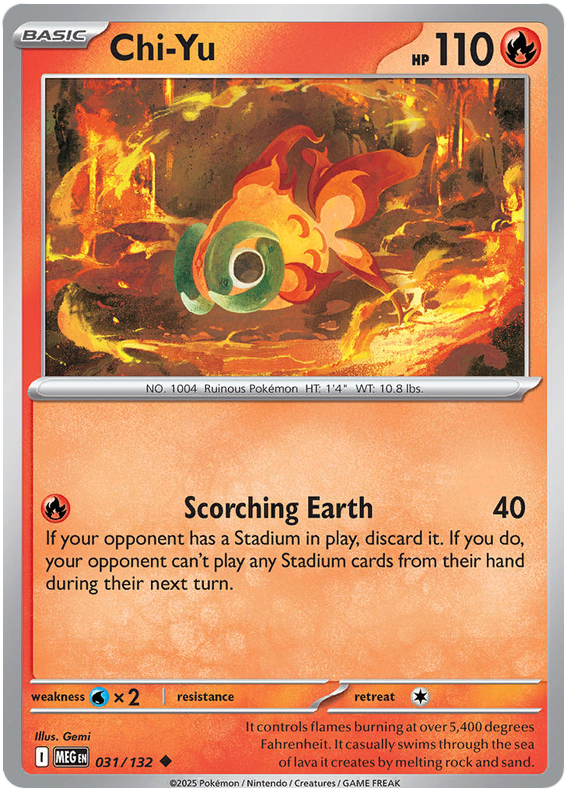 Chi Yu Mega Evolution 31 Pokemon Card Chi Yu Mega Evolution 31 Pokemon Card