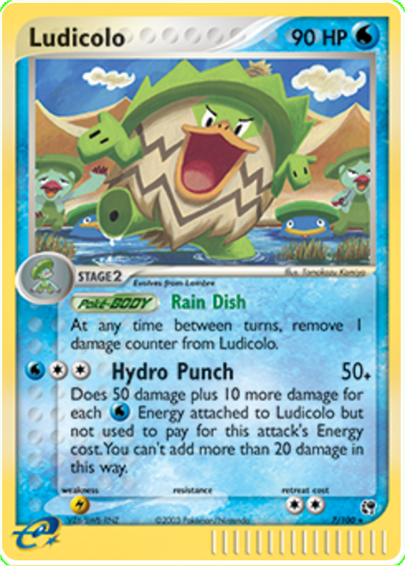 Ludicolo EX Sandstorm 7 Pokemon Card